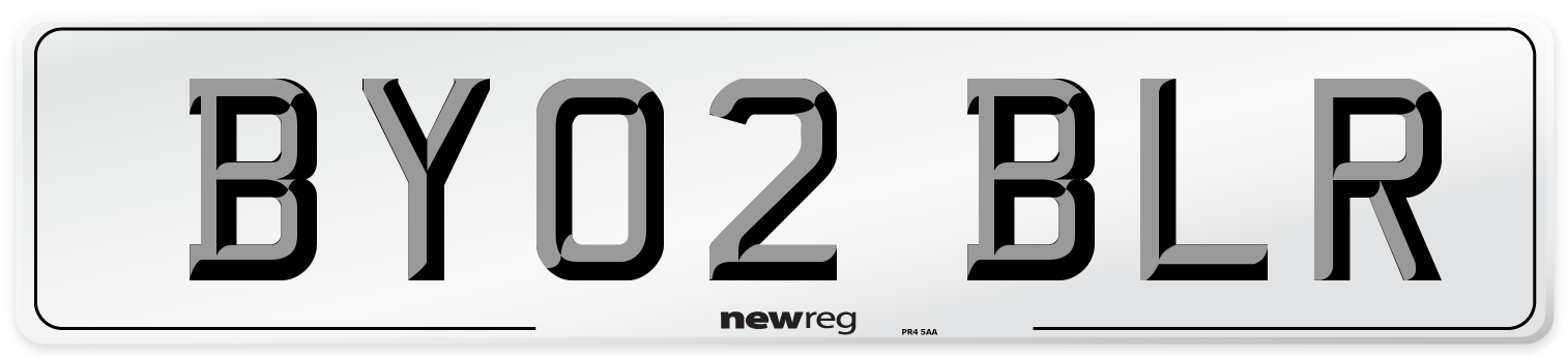 BY02 BLR Number Plate from New Reg